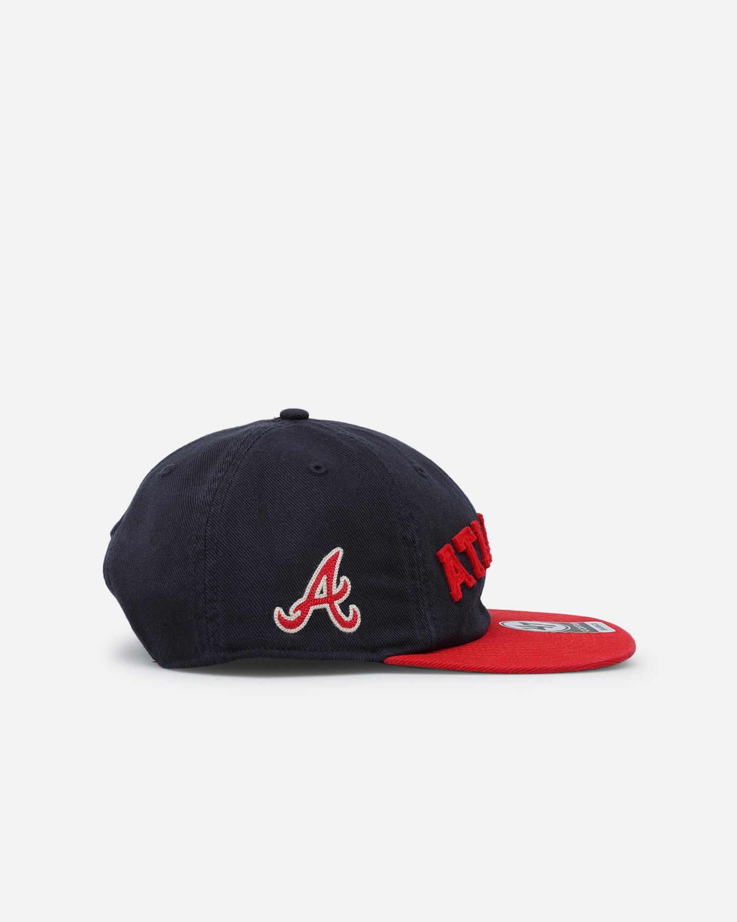 47 Brand Atlanta Braves 'Legacy 47 Captain RL' Snapback Hat - Navy Blue Adjustable Baseball Cap for Men & Women - Perfect for Sports Fans, Casual Wear & Game Day Outfits