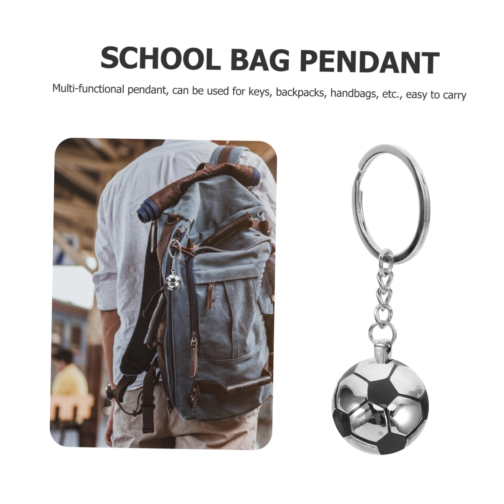 ORFOFE 4-Piece Football Keychain Set - Premium Metal Soccer Player Charms & Team Souvenir Keyrings - Perfect for Fans, Gifts & Game Day Accessories