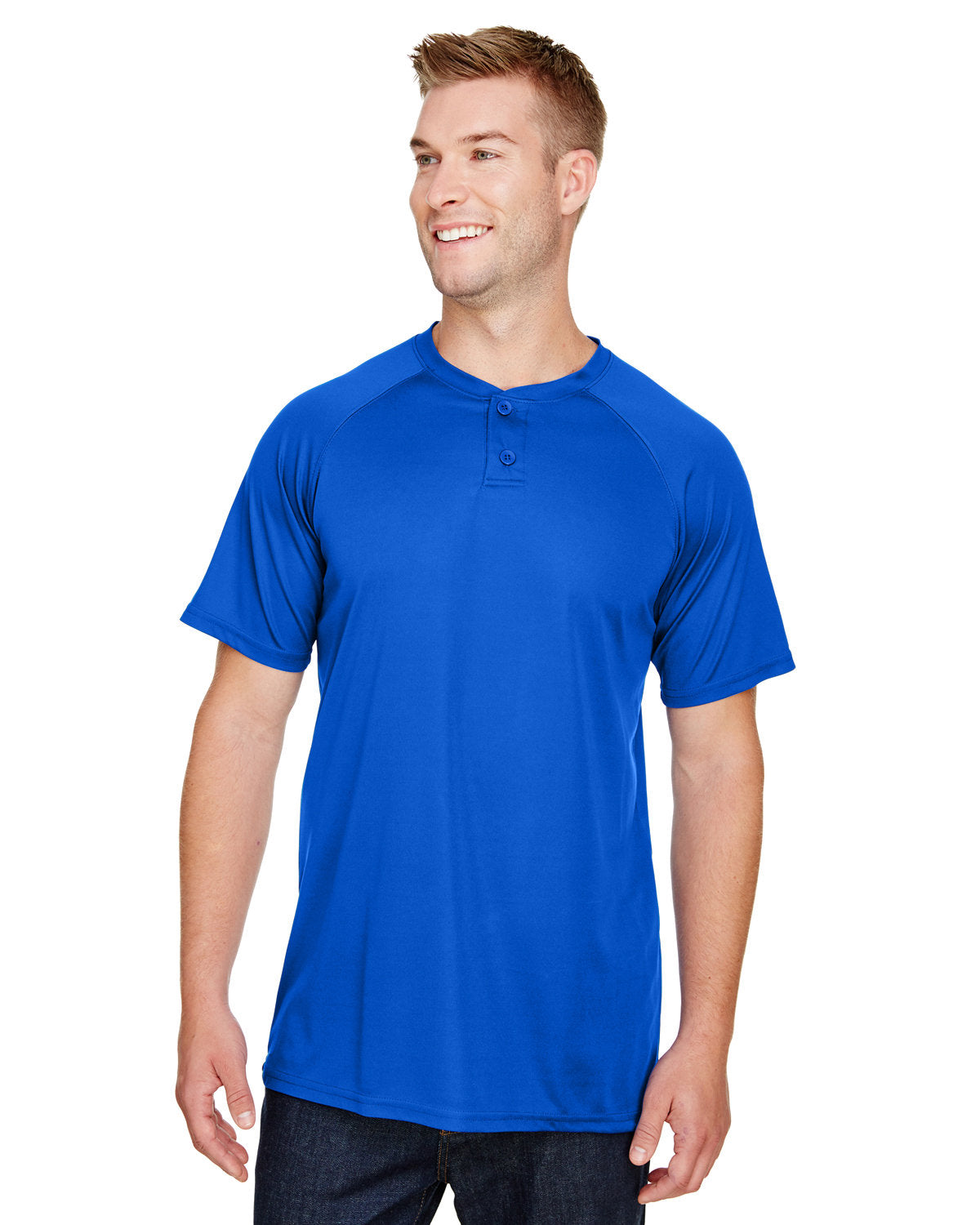 Augusta Sportswear AG1565 Adult Attain 2-Button Baseball Jersey - Comfortable & Durable Team Uniform for Baseball, Softball & Sports Events