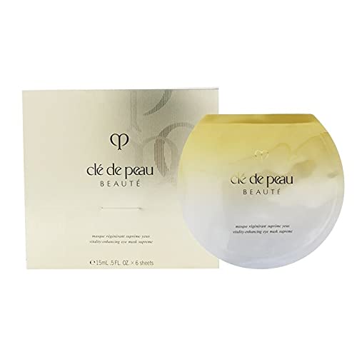 Cle de Peau Vitality-Enhancing Eye Mask Supreme - 15ml x 6 Sheets | Anti-Aging & Hydrating Eye Treatment for Dark Circles & Puffiness | Perfect for Nighttime Skincare & Travel