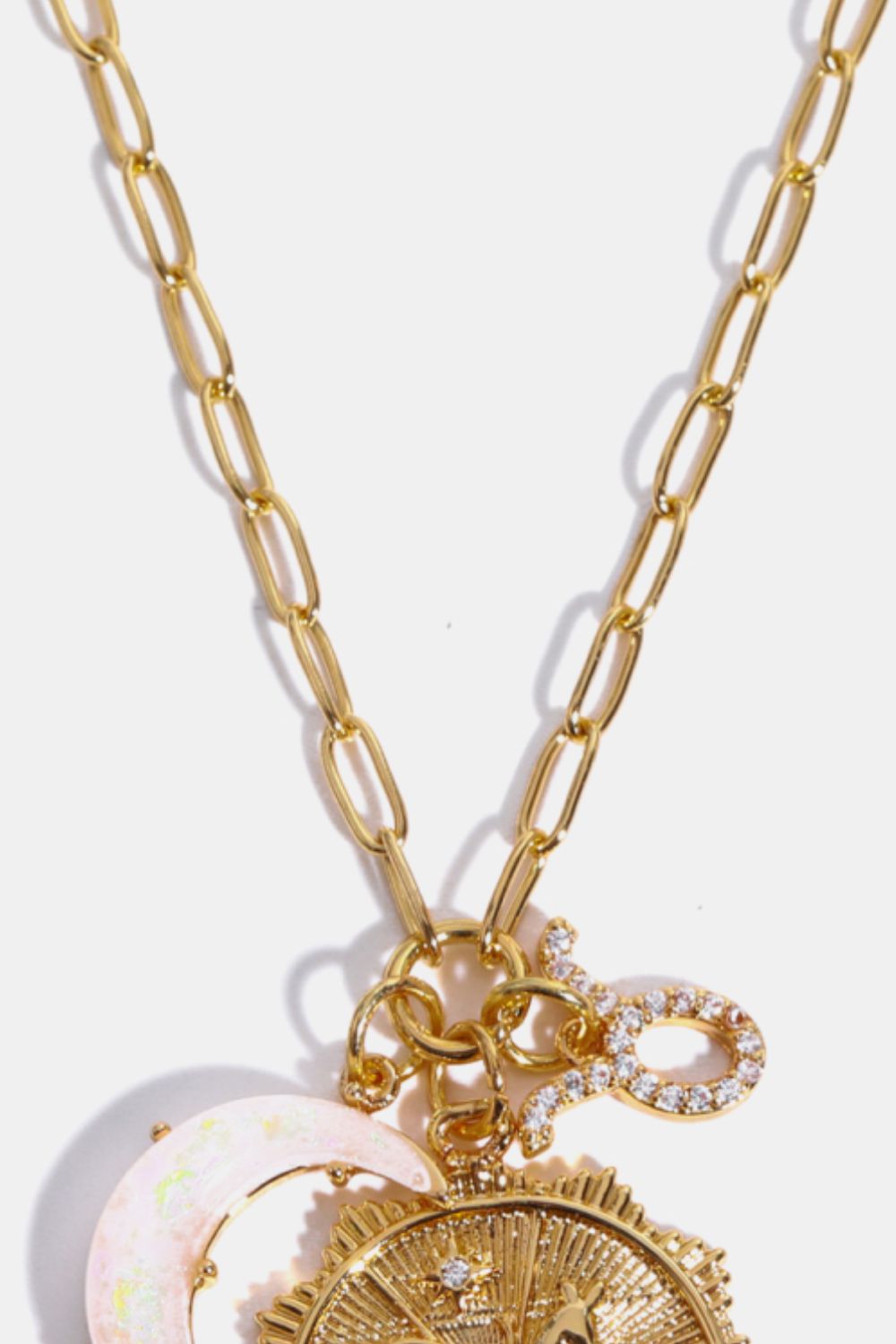 Constellation and Moon Pendant Copper Necklace - Elegant Celestial Jewelry for Women - Perfect for Daily Wear, Gifts & Special Occasions