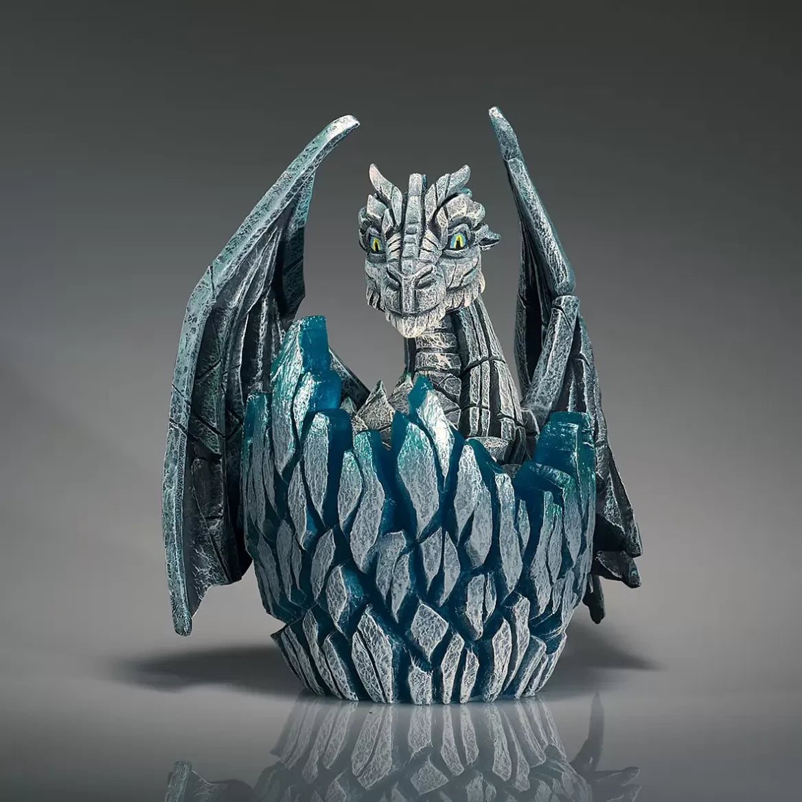 White Dragon Egg Sculpture - Handcrafted Edge Art for Home Decor, Office Display & Fantasy Collectibles