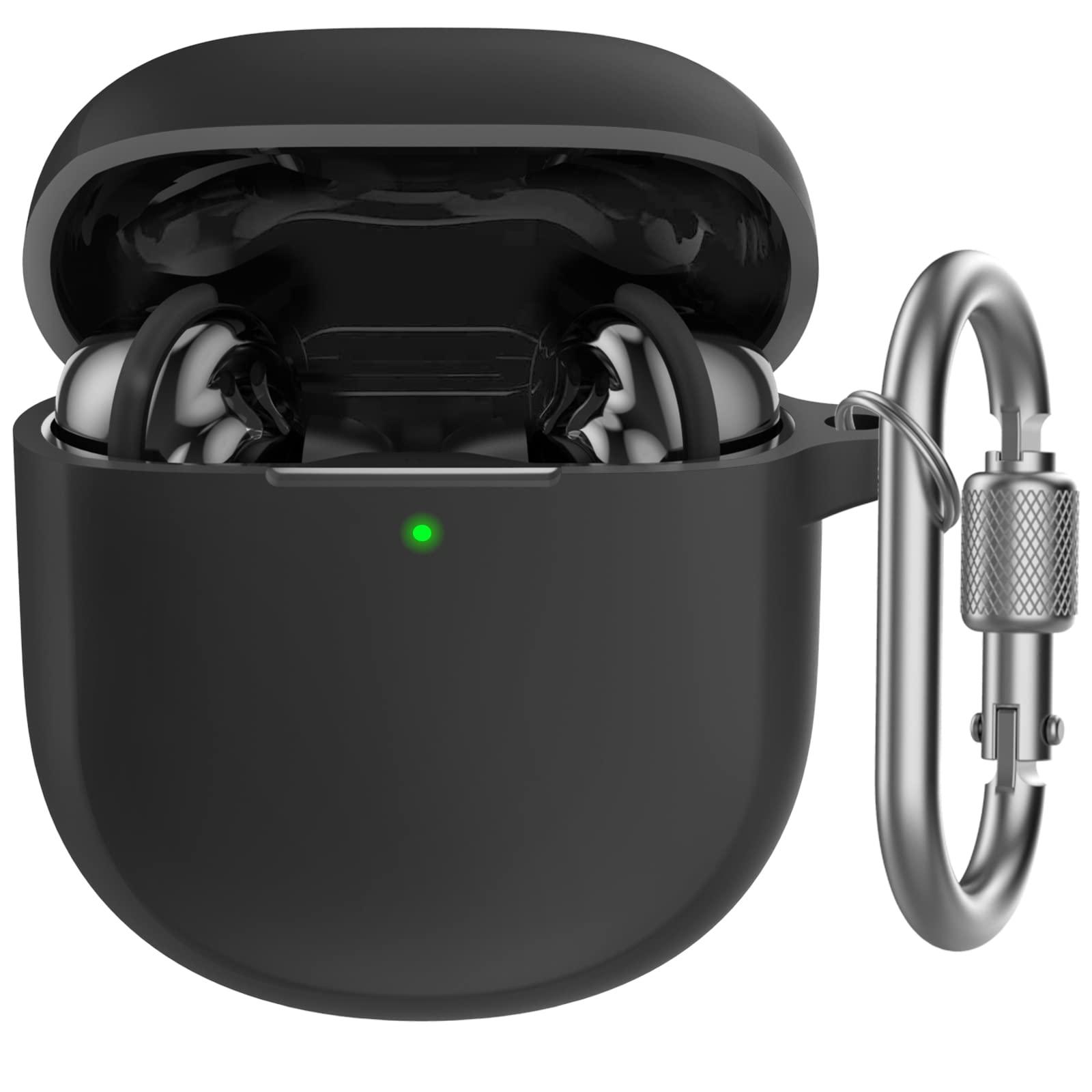 AHASTYLE Silicone Protective Case Cover for Bose QuietComfort Earbuds II & Ultra Earbuds (2023) - Shockproof Scratch-Resistant Soft TPU Shell - Perfect for Gym, Travel & Daily Use (Black)