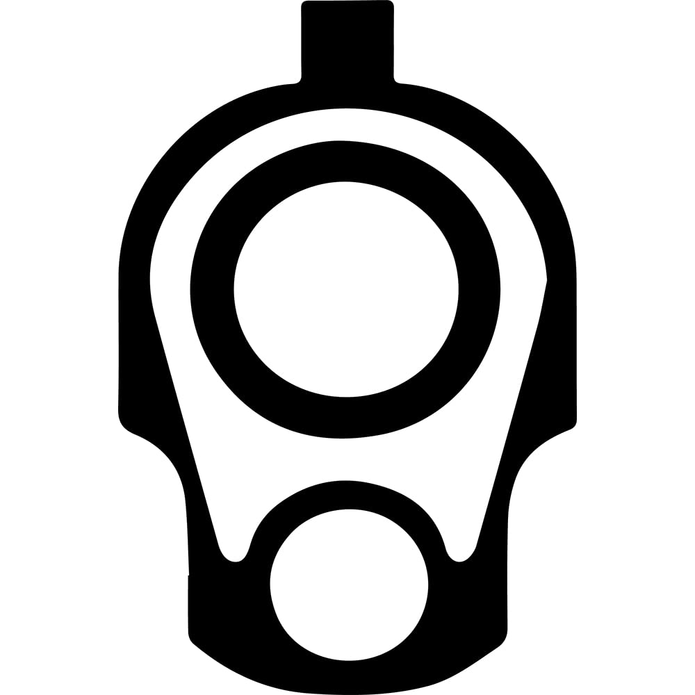 Premium Gun Barrel Silhouette Vinyl Decals (Set of 2) - Waterproof Stickers for Laptop, Phone, Helmet, Car Window, Bumper, Mug, Cup, Wall & Door Decor - Perfect for Hunting Enthusiasts & Gun Lovers