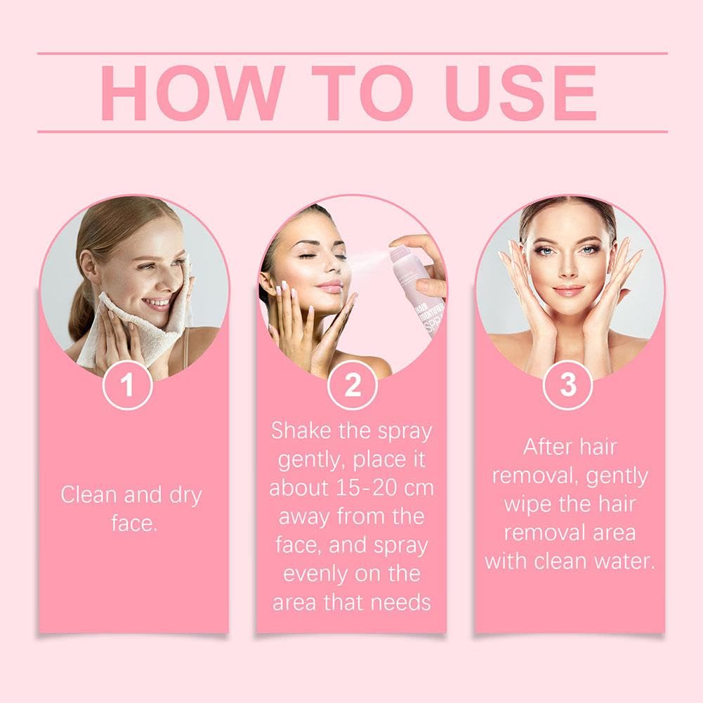 Best Hair Identifier Spray for Face Shaving & Dermaplaning - Skin & Body Hair Identifying Spray with Razors | Facial Hair Removal for Women | Perfect for Pre-Shave Prep & At-Home Skincare Routine