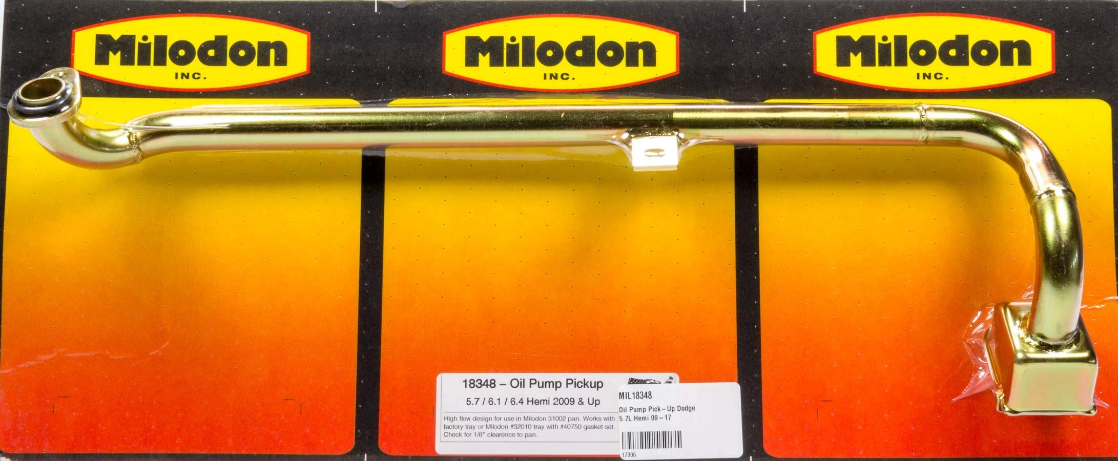 Milodon 18348 High Performance Oil Pump Pickup - Compatible with Chevy, Ford, Dodge - Perfect for Engine Rebuilds & Performance Upgrades