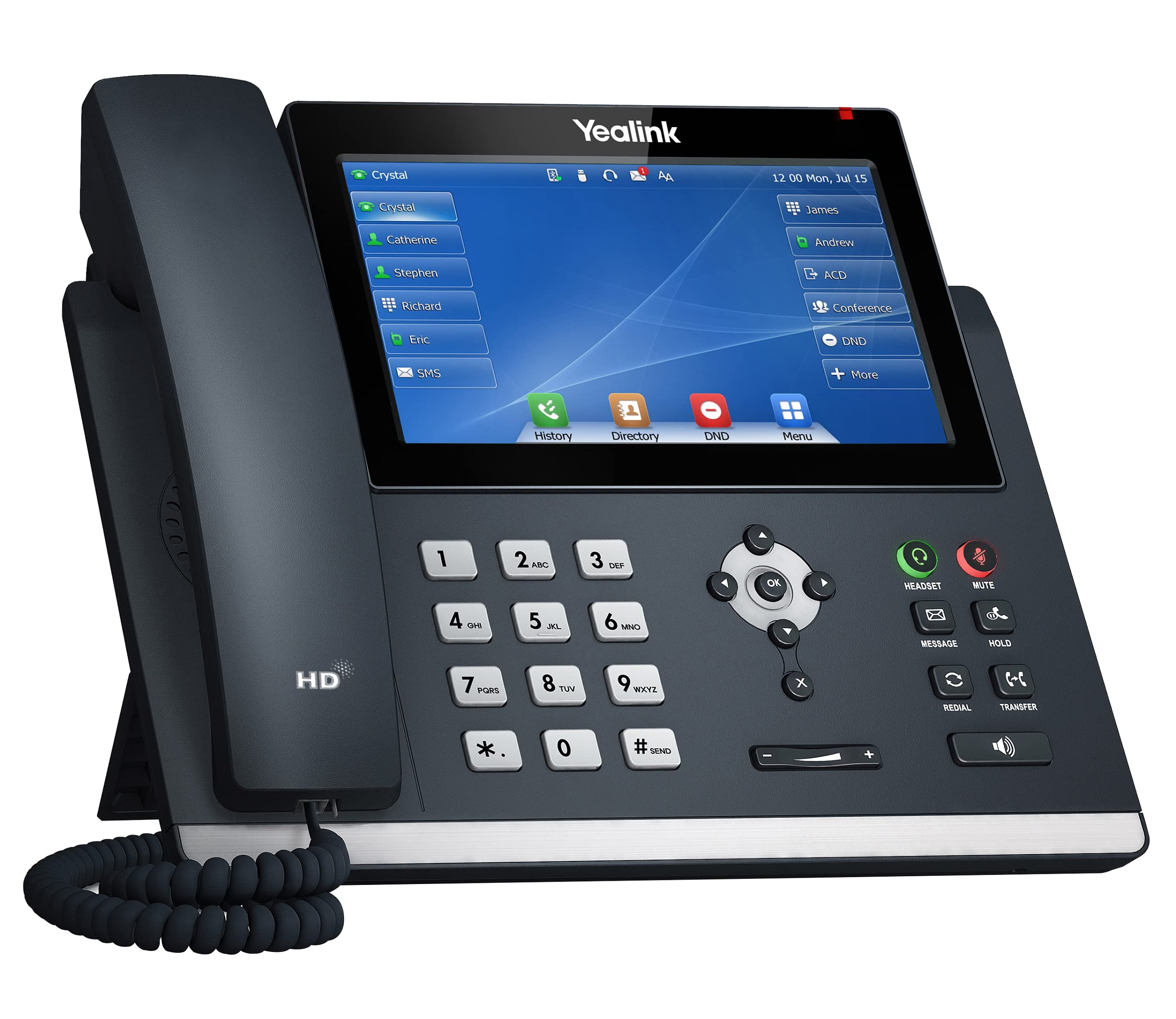 Yealink T48U IP Phone with Power Adapters | 1 Year Warranty | Unlocked VoIP Phone for Business & Home Office | Compatible with Any VoIP Provider | Ideal for Remote Work & Call Centers
