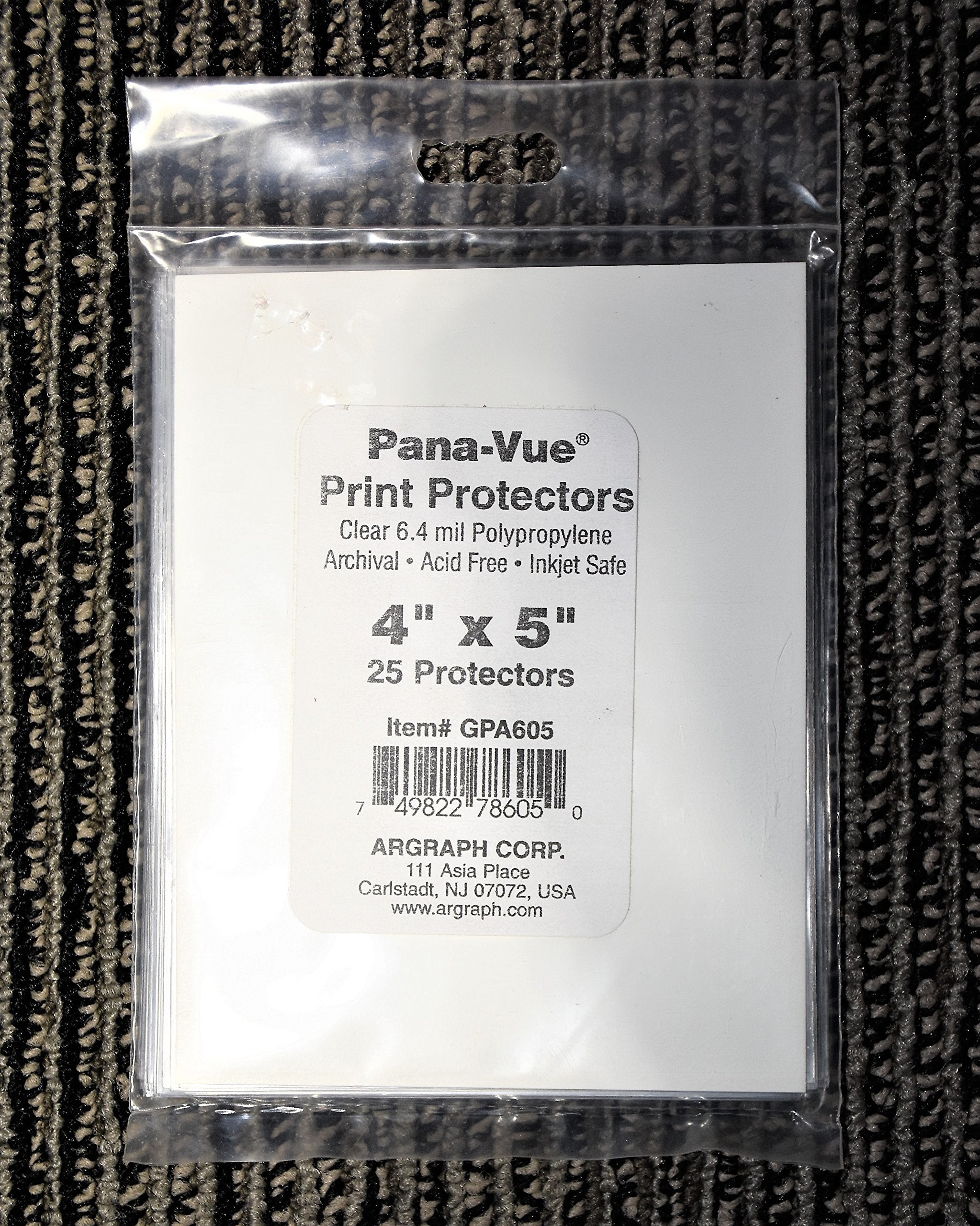 Pana Vue Archival Print Protectors 4x5 Inches - Acid-Free Photo Sleeves for 25 Sheets - Perfect for Scrapbooking, Photo Albums & Document Preservation