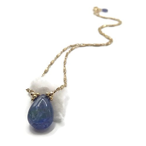 Tanzanite Birthstone Necklace for Women - December Birthday Jewelry Gift - 16 Inch Blue Teardrop Gemstone Pendant Necklace - Perfect for Anniversaries, Christmas & Special Occasions