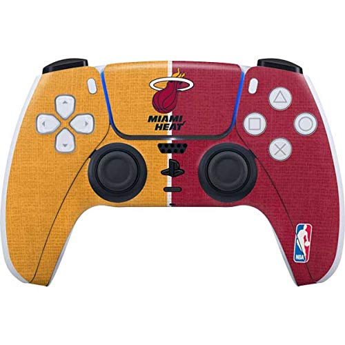 Officially Licensed NBA Miami Heat Gaming Skin Decal for PS5 Controller - Custom Protective Cover for Enhanced Grip & Style - Perfect for Gaming Enthusiasts & Miami Heat Fans