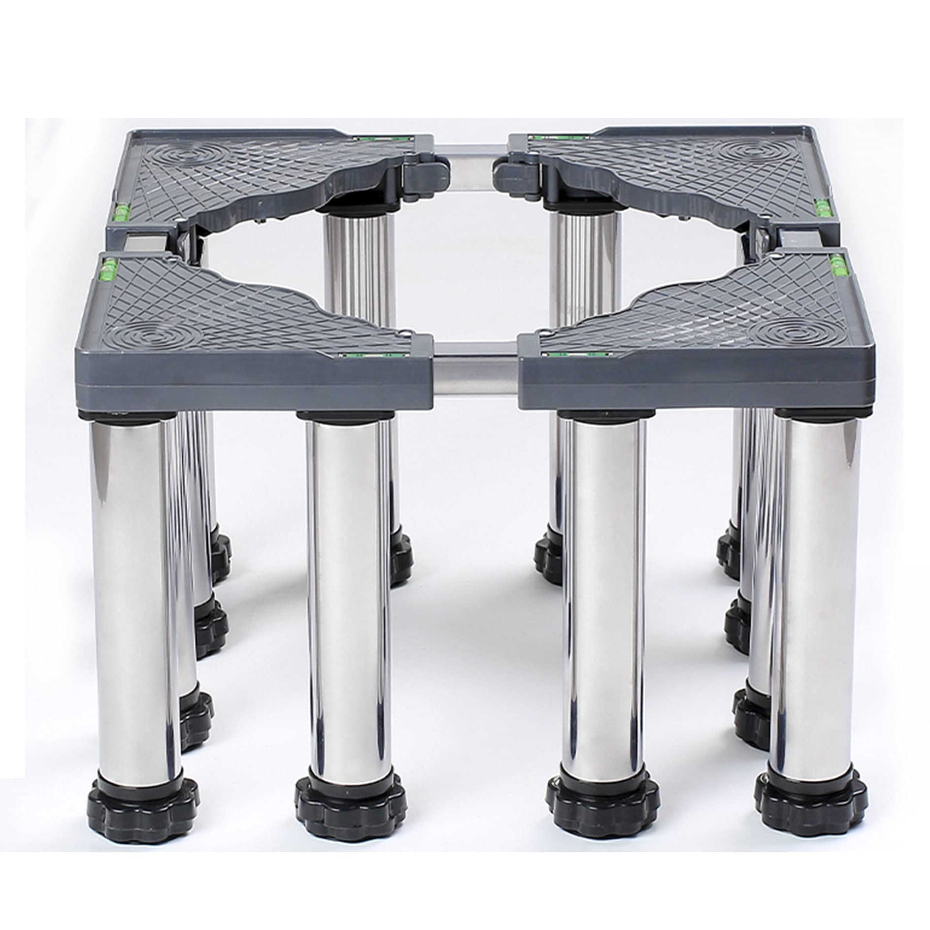 Universal Adjustable Mobile Base Stand for Mini Fridge, Washing Machine & Dryer - Heavy Duty 12-Leg Support, Multi-Functional Appliance Pedestal with Non-Slip Feet | Perfect for Laundry Rooms, Basements & Small Spaces