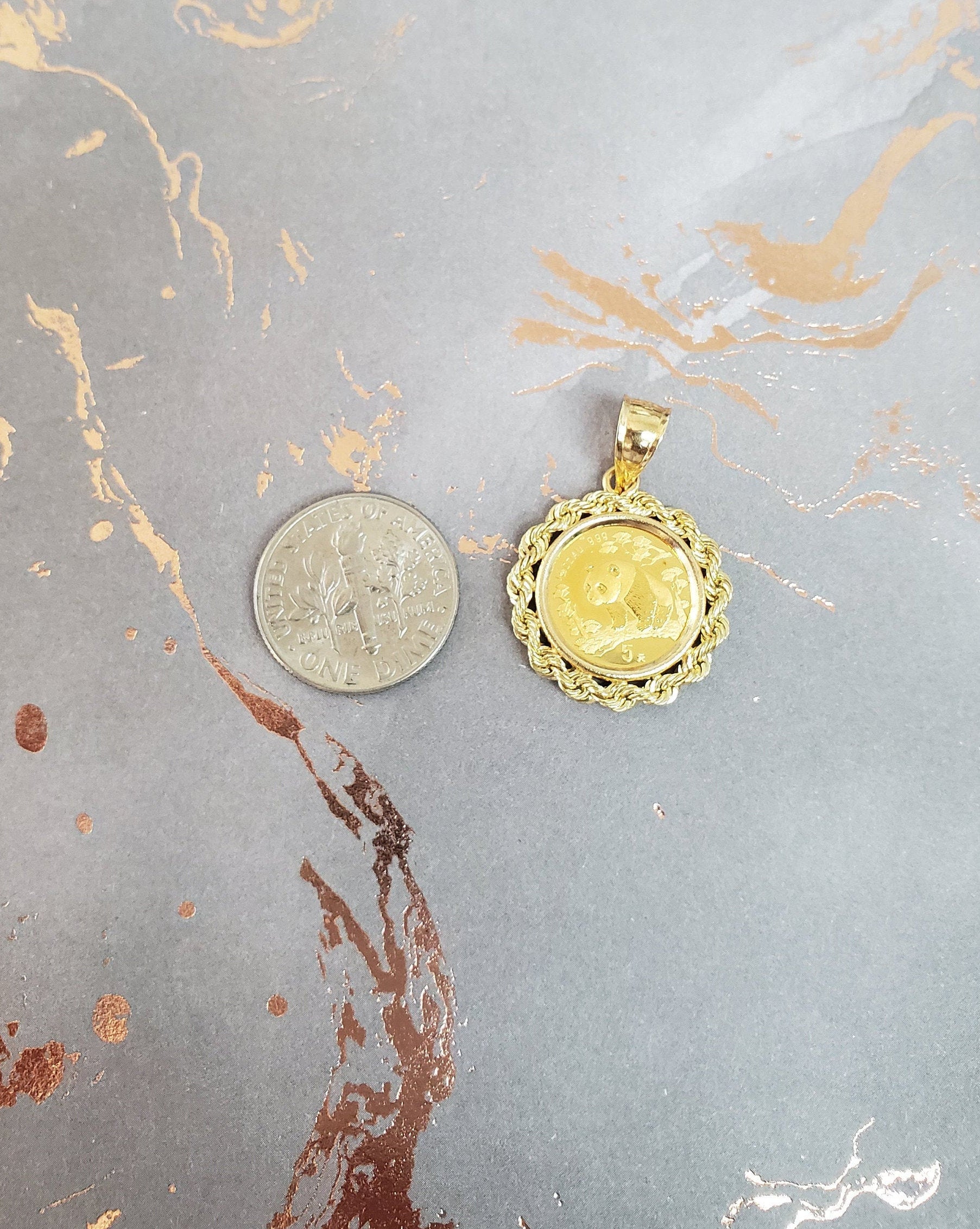 1/20 oz Fine Gold Panda Coin Pendant Necklace - 24K Solid Gold Chinese Panda Jewelry for Women & Men - Perfect for Gifts, Collectors & Fashion Accessories