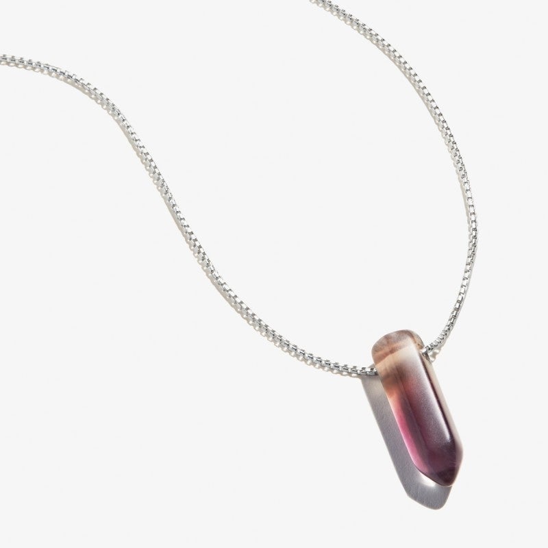 Natural Fluorite Gemstone Necklace for Women - Healing Crystal Jewelry for Energy Balance & Stress Relief - Perfect for Meditation, Yoga & Spiritual Gifts
