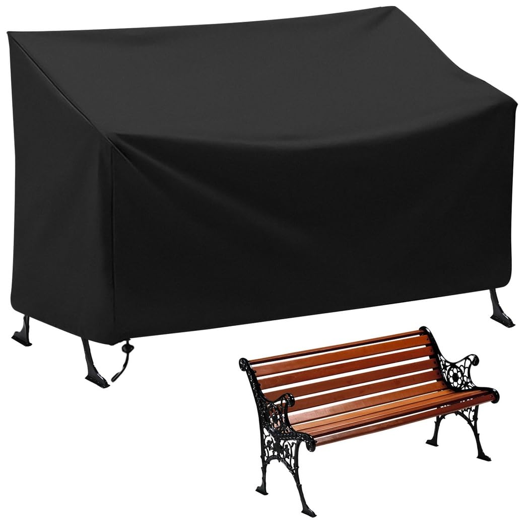 Heavy Duty All Weather Resistant 3-Seater Patio Bench Cover - 63.8