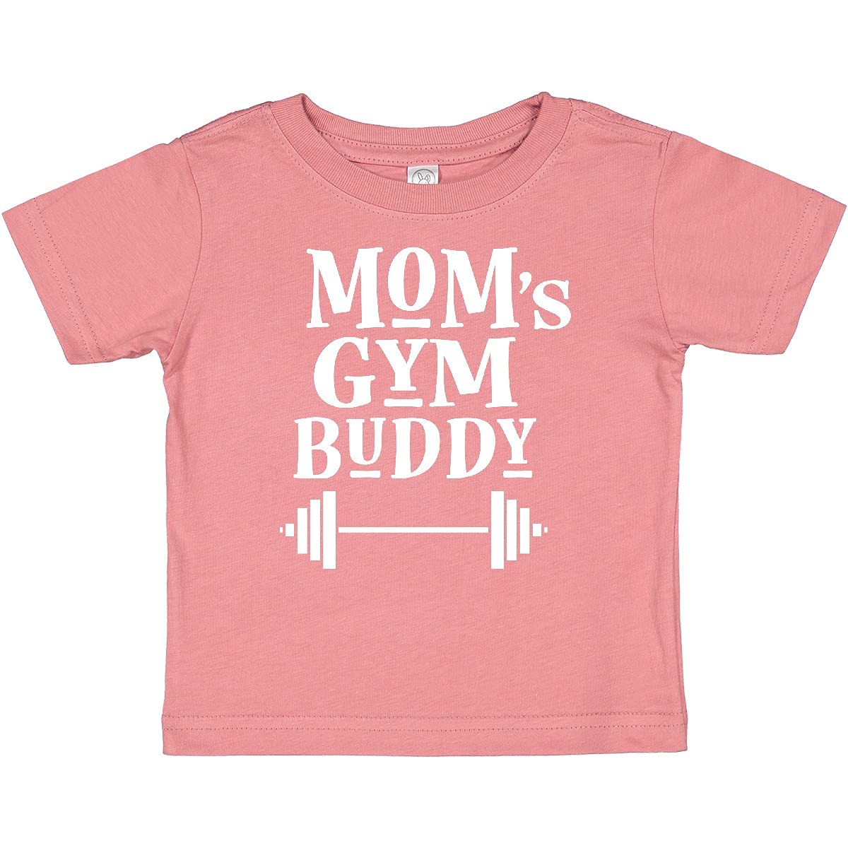 Inktastic Mom's Gym Buddy Fitness Workout Baby T-Shirt - Cute Workout Outfit for Active Moms & Babies - Perfect for Gym, Yoga & Mother-Baby Bonding Time
