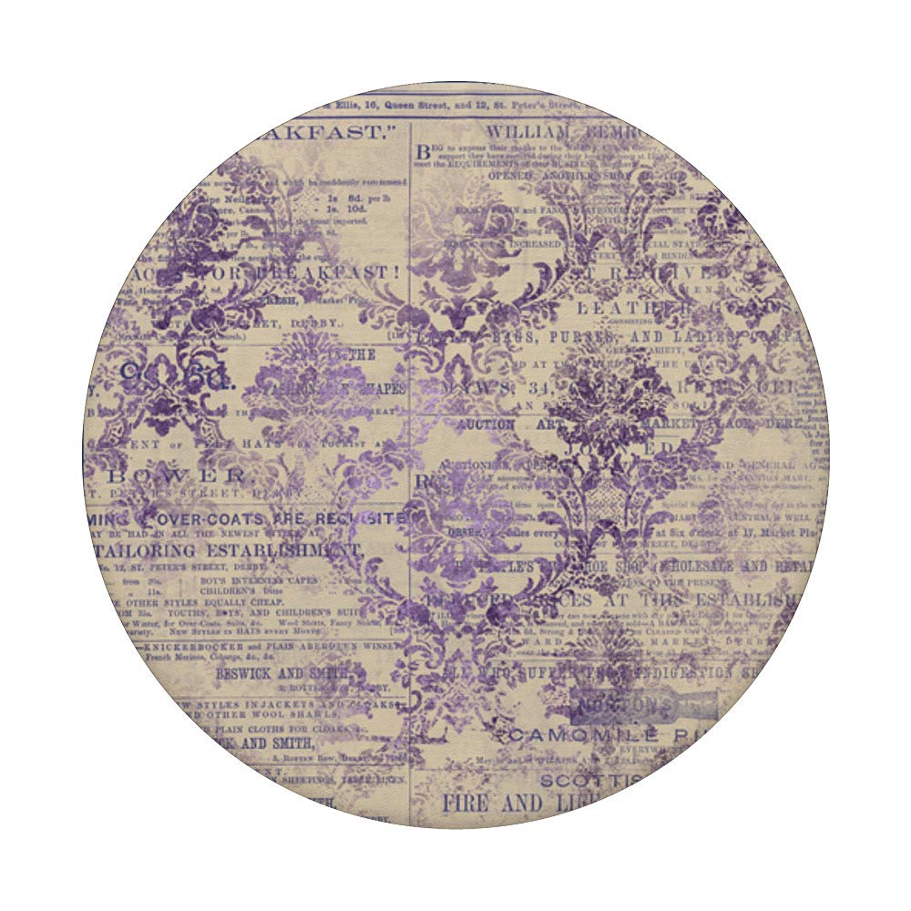 Lavender Ephemera PopSockets Phone Grip & Stand - Swappable Phone Holder for iPhone, Samsung, Tablets - Perfect for Work, Travel & Selfies