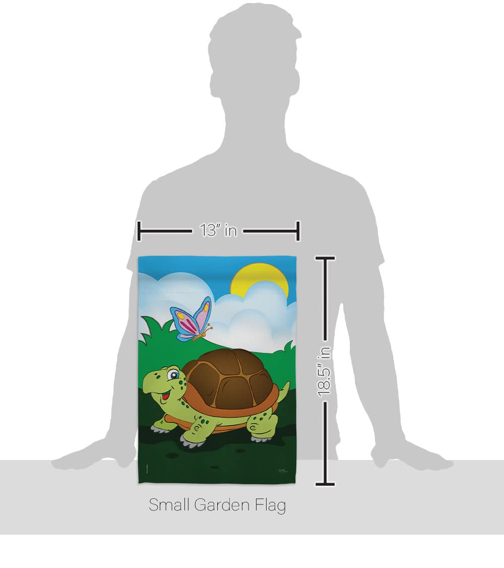 Turtle Garden Flag Set - Double-Sided Animal Decor for Yard & Home