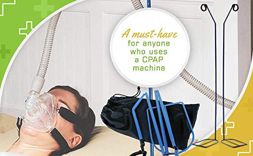 BodyHealt CPAP Hose Holder Hanger - Adjustable CPAP Tube Stand for Bedside, Tangle-Free CPAP Accessories with Storage Bag - Perfect for Sleep Apnea Machines & Travel Use