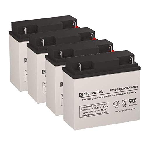 PowerWare PW5119-2400VA UPS Replacement Batteries - Set of 4 | Compatible with PowerWare UPS Systems | Perfect for Home Office, Server Backup & Emergency Power Supply