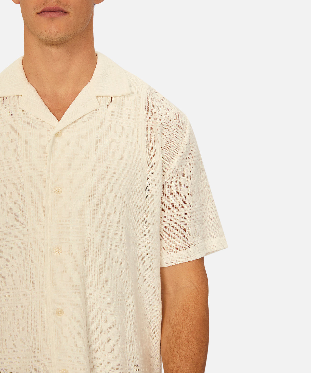 Premium Macedo Short Sleeve Shirt for Men - Soft Cotton Crew Neck T-Shirt in Cream - Perfect for Casual Wear, Summer Outfits & Everyday Comfort