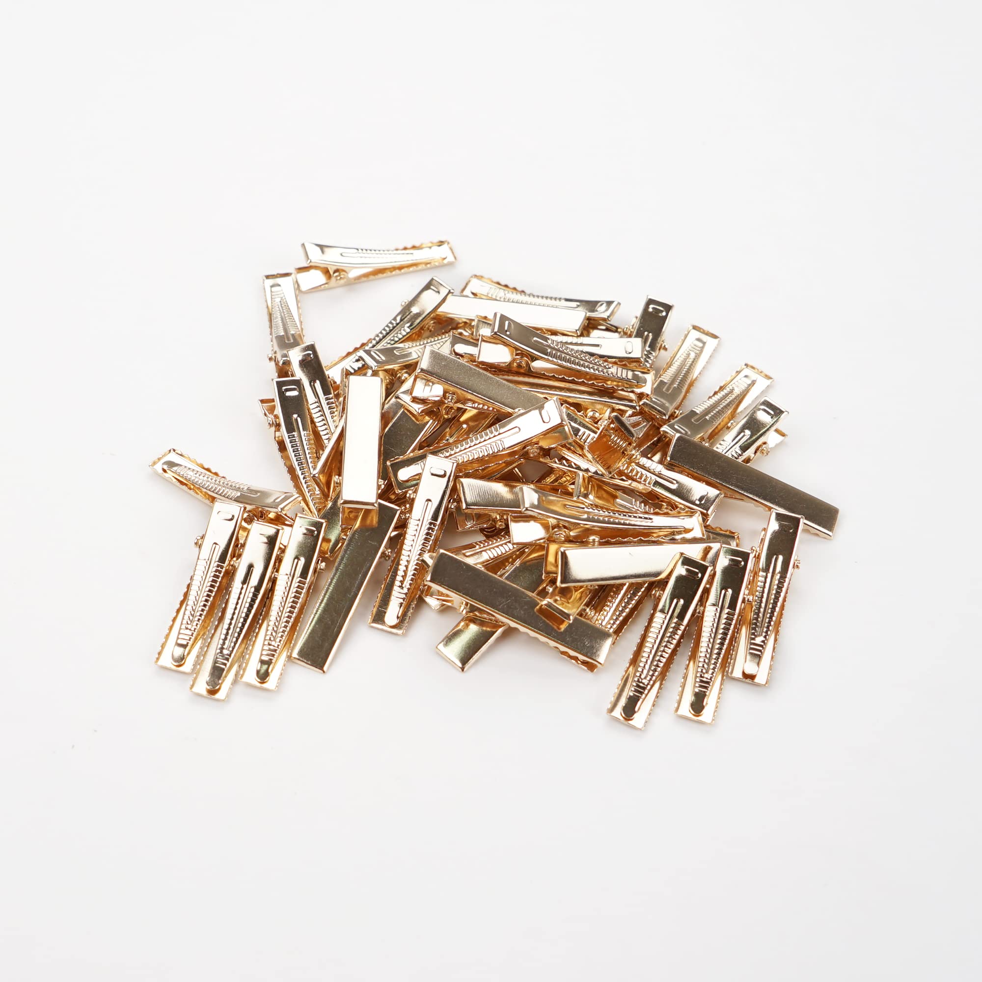 50 Pcs 3.5cm Gold Alligator Hair Clips for DIY Crafts, Hair Styling, Makeup & Accessories - Perfect for Bridal, Cosplay, Salon & Fashion Styling