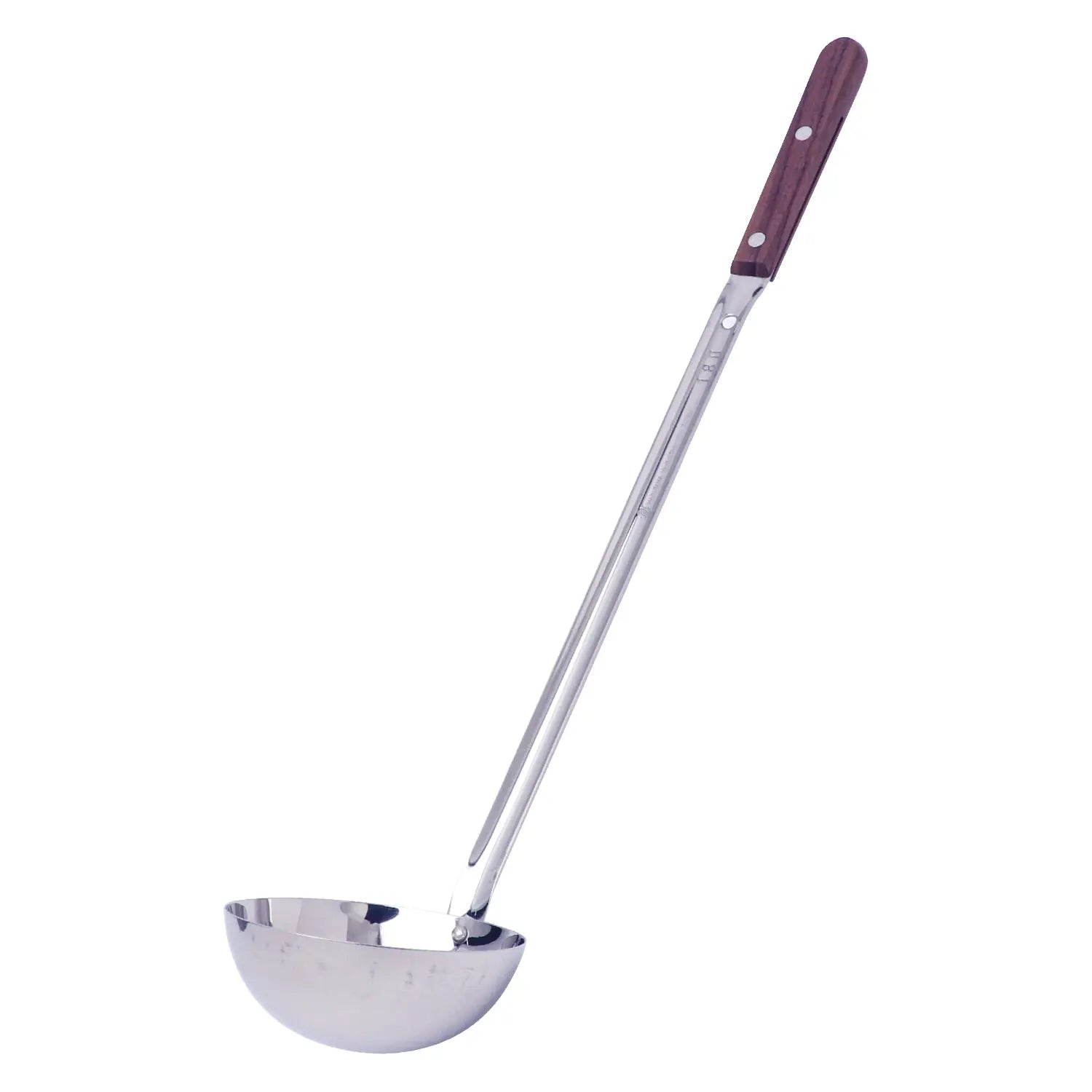 Premium Gyokkodou Stainless Steel Long Ladle with Ergonomic Wooden Handle - Perfect for Soup, Stew, and Hot Pot Cooking in Professional & Home Kitchens