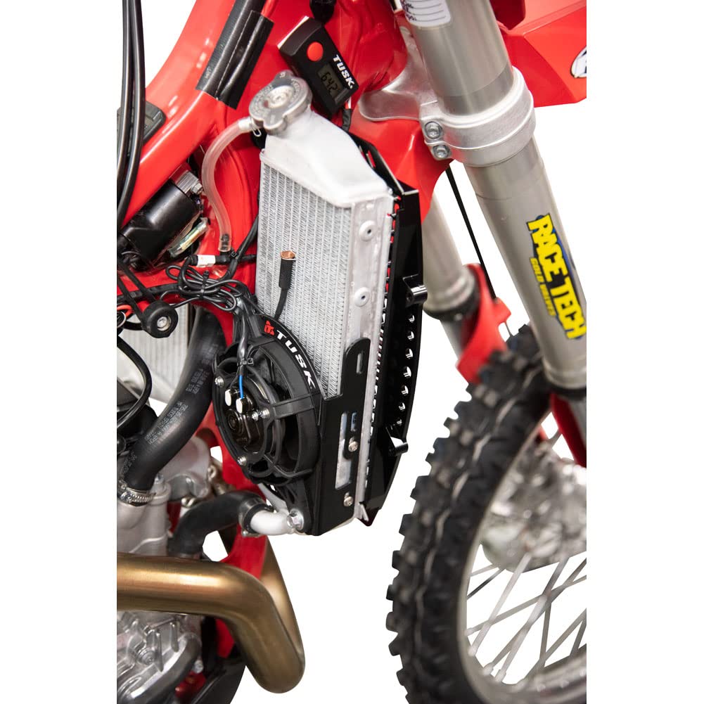 Premium Tusk Billet Aluminum Radiator Guards - Black - Fits KTM 300 XC-W/XC (2019-2025) & Husqvarna TE/TX 300 (2019-2025) - Dirt Bike Protection for Off-Road & Trail Riding