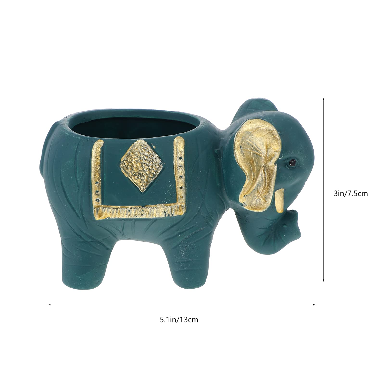Angoily 1pc Elephant Flower Pot - Decorative Porcelain Planter for Bonsai, Succulents, Mini Plants | Ceramic Animal Planter Container for Home, Office, Garden Decor