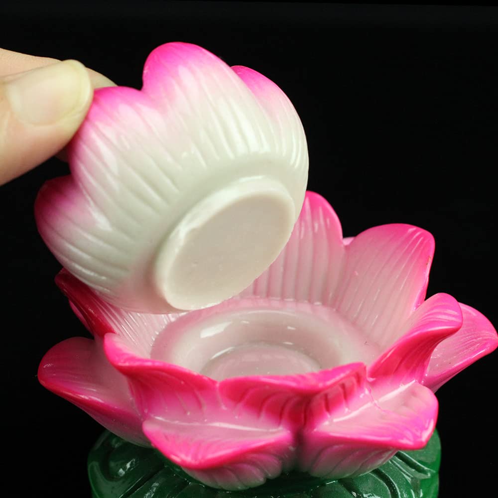 Lotus Candle Holder - Buddhist Butter Lamp for Temples, Meditation & Home Decor - Elegant Candlestick for Spiritual Ceremonies, Yoga & Relaxation