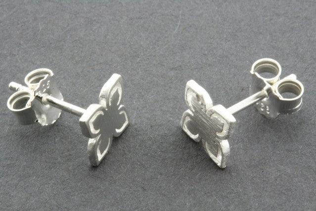 Lotus Cutout Stud Earrings for Women - Elegant Floral Design, Hypoallergenic Stainless Steel - Perfect for Parties, Weddings & Everyday Wear