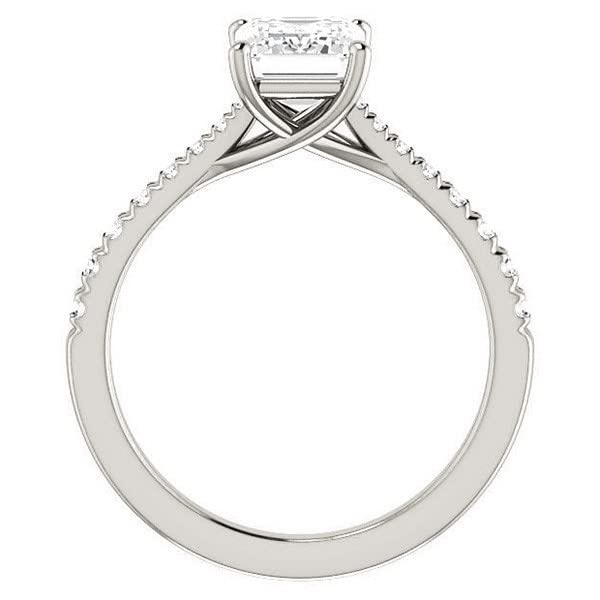 2 CT Emerald Cut Colorless Moissanite Engagement Ring for Women - Sterling Silver/Solid Gold Wedding Band Set - 4-Prong Solitaire Bridal Ring - Perfect for Proposals, Anniversaries & Special Occasions