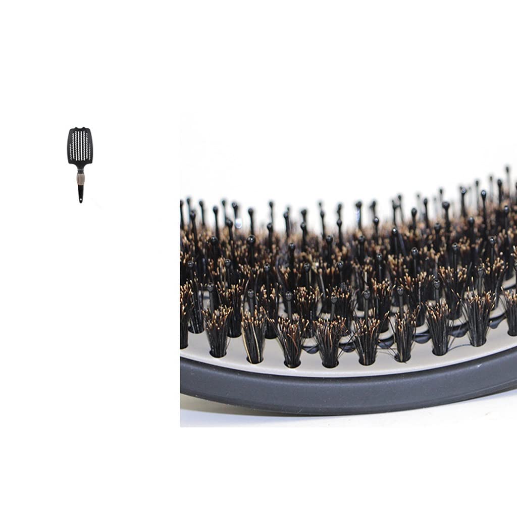 Professional Hair Comb Set - Hard Bristle Styling Comb, Wide Tooth Detangling Comb & 9-Row ABS Hairdressing Comb for Curly, Wavy & Thick Hair - Perfect for Salon, Home Styling & Travel (Color: B2PC)