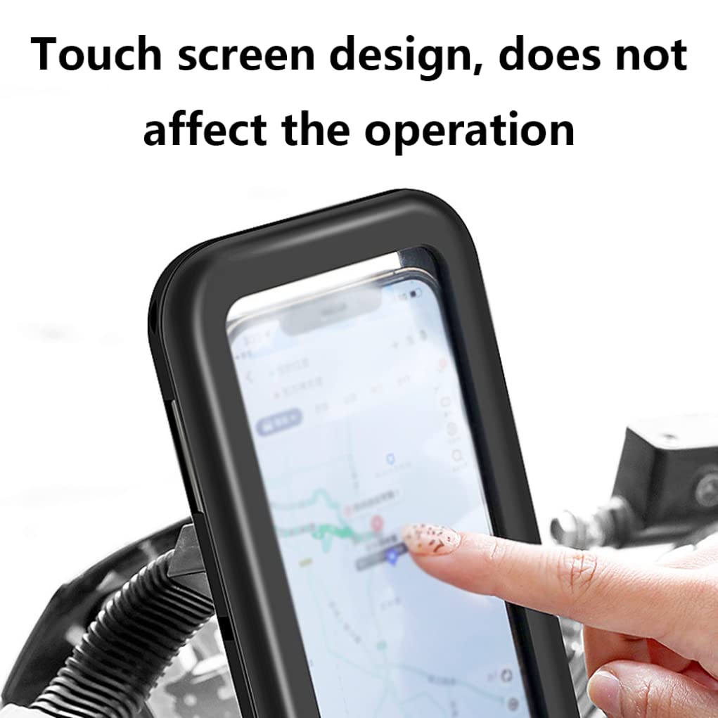 Waterproof Motorcycle Phone Mount - Handlebar Bike Holder for Cycling & Riding