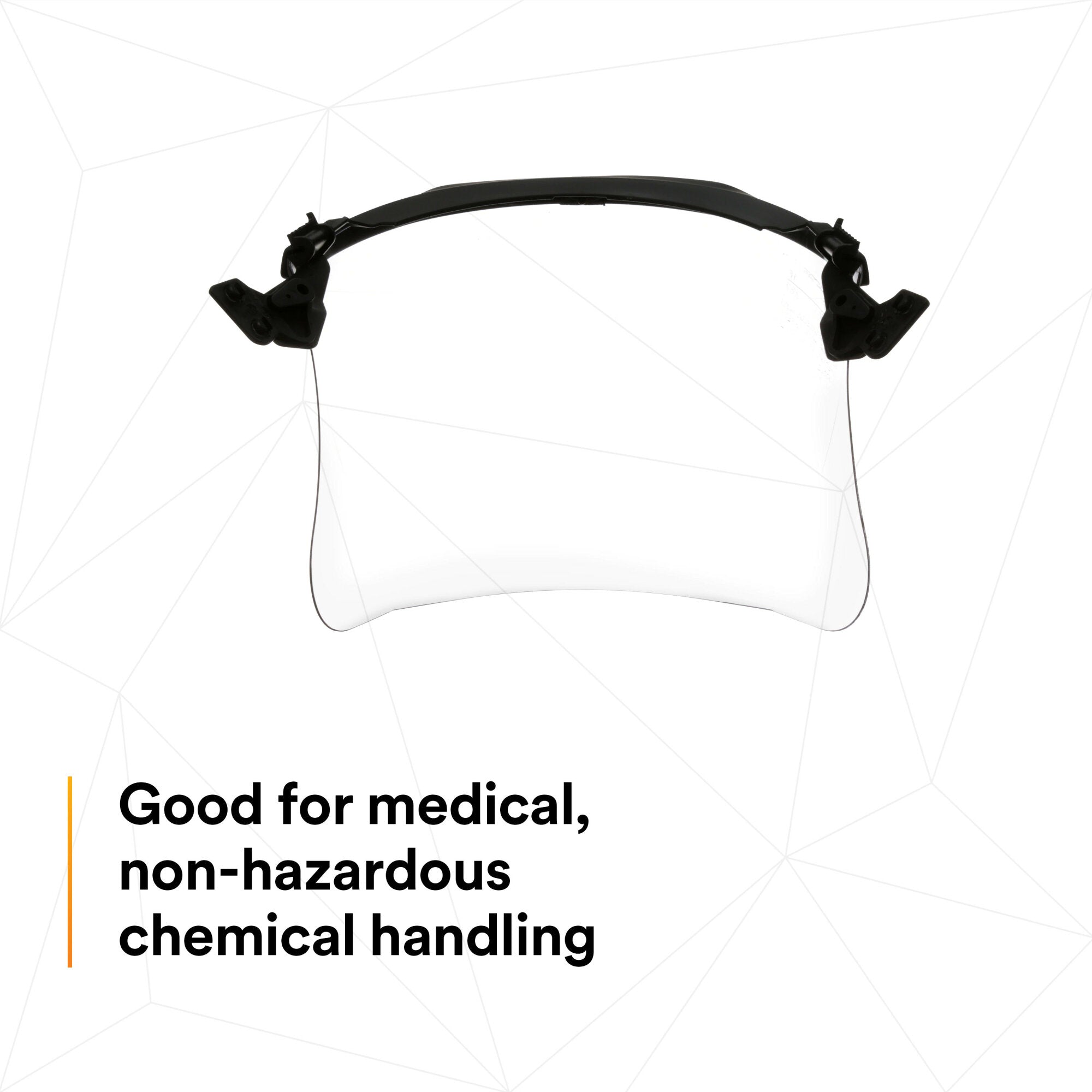 3M Clear Polycarbonate MultiVisor System V4F 10P - Safety Face Shield for Construction, Lab & Healthcare Workers - Impact Resistant Protective Visor for Welding, Grinding & Chemical Handling