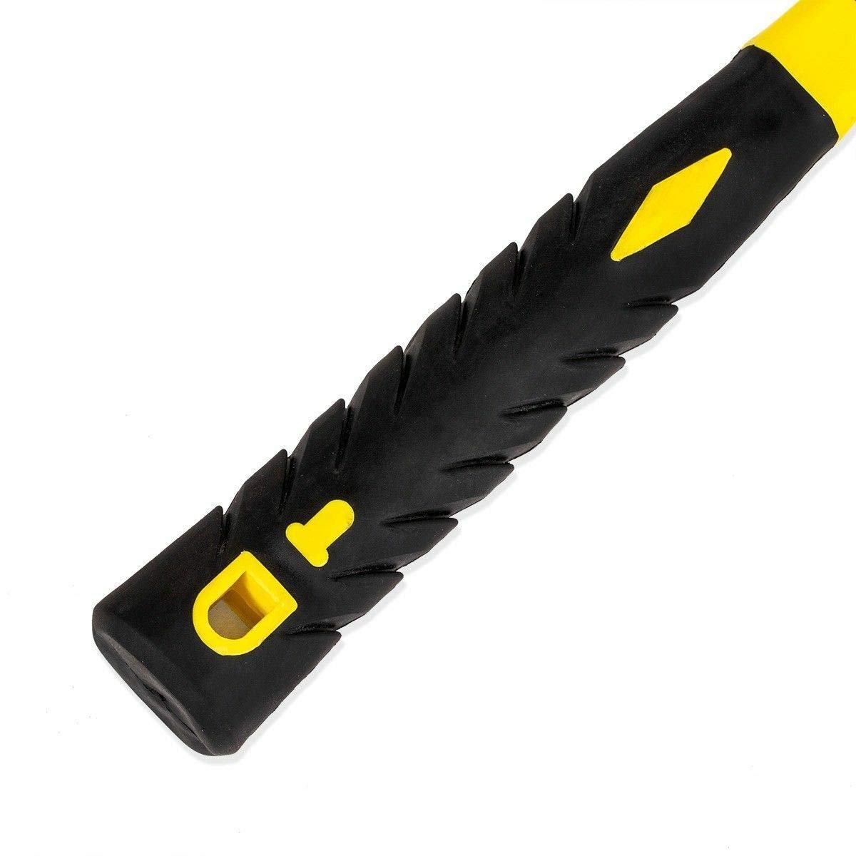 2lb Forged Steel Solid Brass Non-Sparking Sledge Hammer with Fiberglass Soft Handle - Heavy Duty Construction Tool for Demolition, Metalwork, and Blacksmithing (Jikkolumlukka)