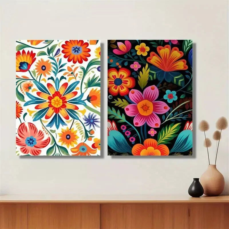 2Pcs Mexican Canvas Wall Art Decor - 50x75cm Framed Paintings, High Quality Print, 100% Australian Made, Ready to Hang - Perfect for Living Room, Bedroom & Office Decor
