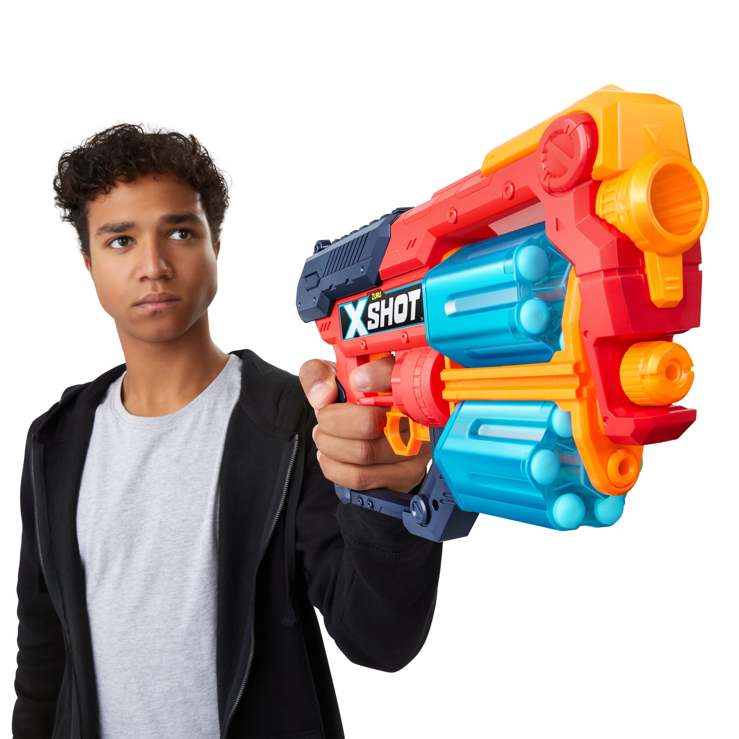 Excel Xcess 2-Pack 48 Foam Darts - X Shot Dart Blaster Refill Pack (Red/Orange) - Perfect for Nerf Battles, Target Practice & Outdoor Play