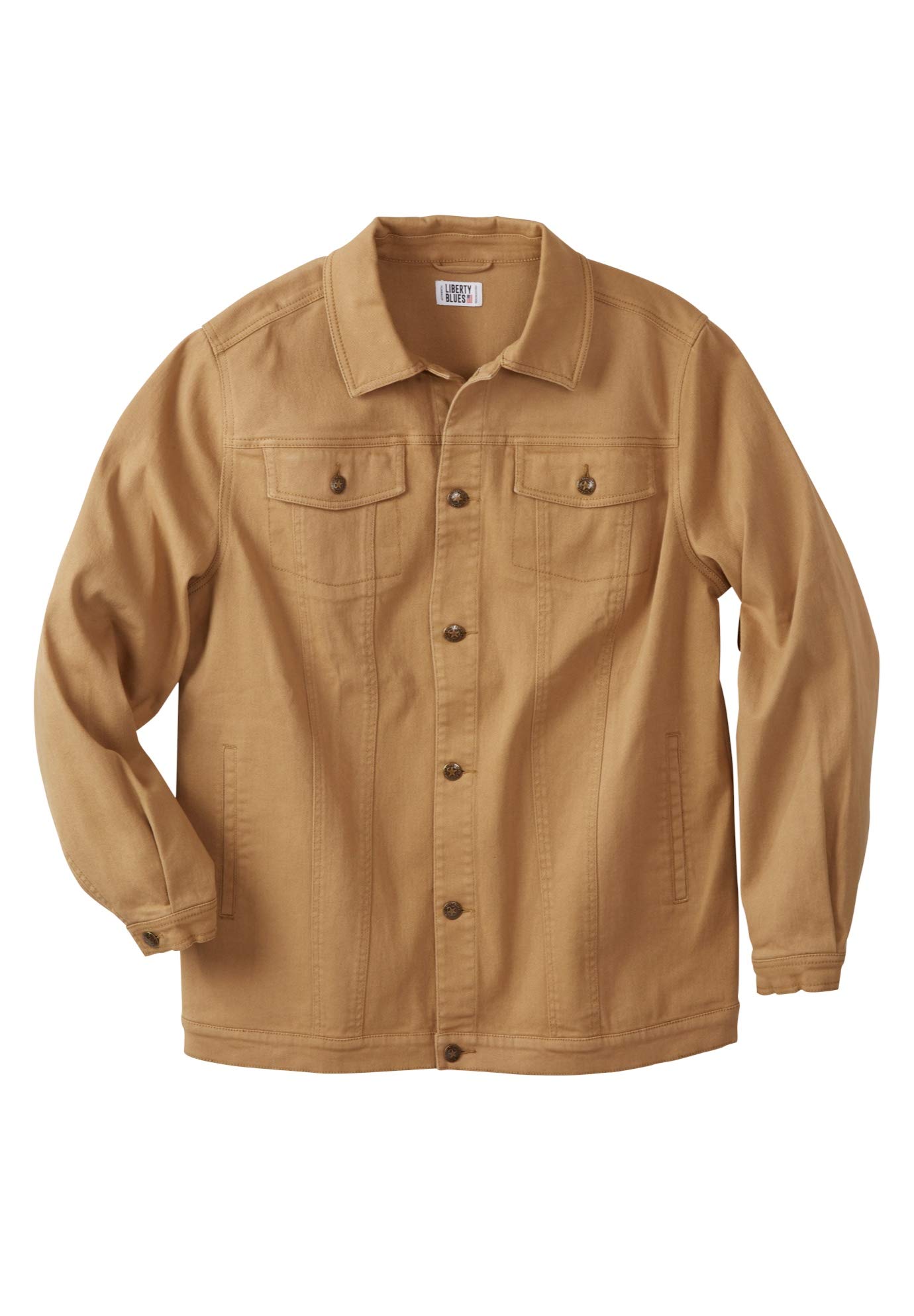 Liberty Blues Men's Big & Tall Denim Jacket - Classic Stretch Comfort Fit for Casual Wear | Perfect for Outdoor Activities & Everyday Style