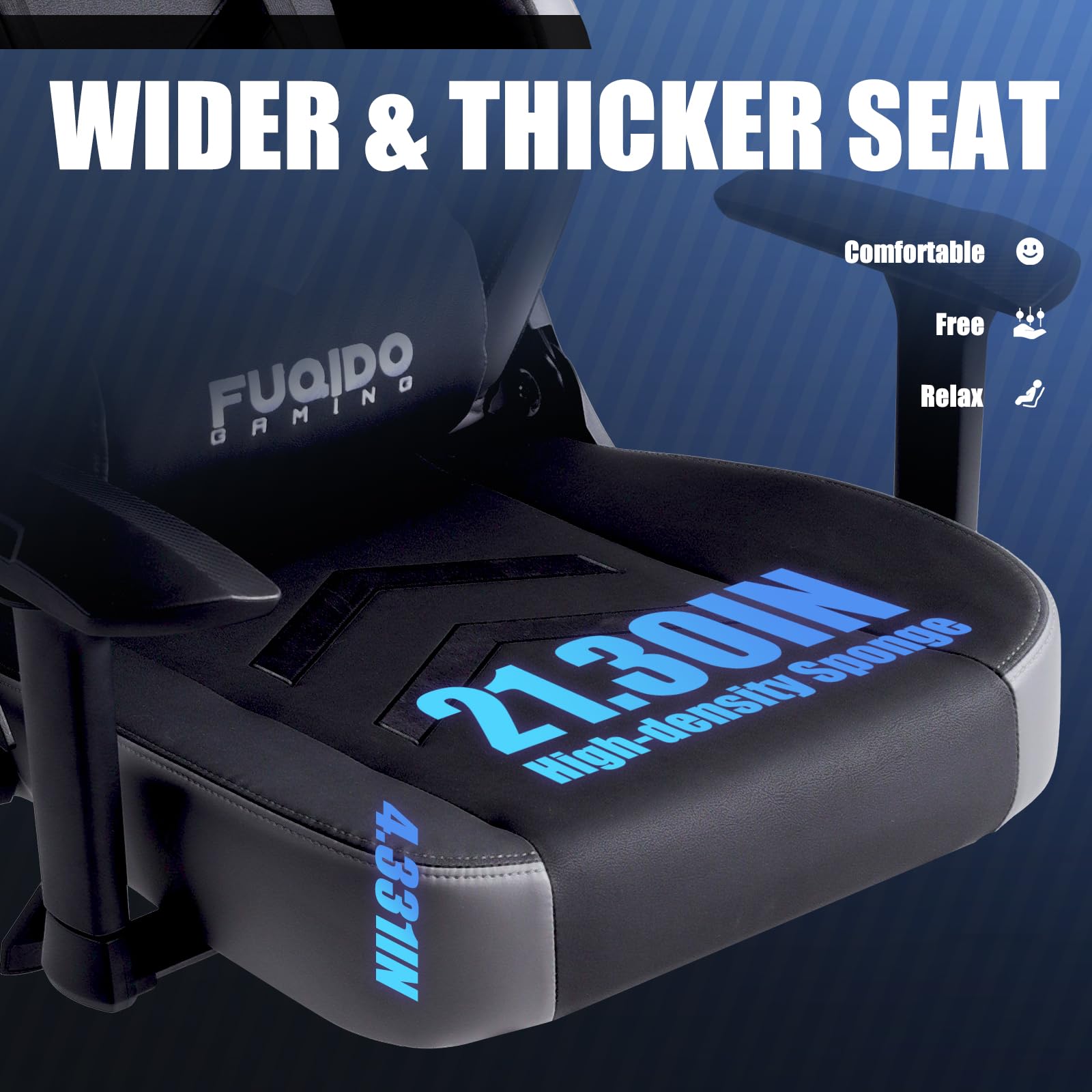 COLAMY Big and Tall Gaming Chair - Ergonomic High Back Office Chair with Wide Seat for Adults, Heavy Duty Computer Desk Chair for Gamers & Professionals - Perfect for Home Office, Gaming Setup and Workstations
