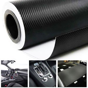 ARWY® 24x24 Inch 3D Black Carbon Fiber Vinyl Wrap - Self-Adhesive Car Sticker for Vehicle Hood, Doors & Motorcycle - DIY Auto Decal for Cars, Trucks, SUVs & Bikes