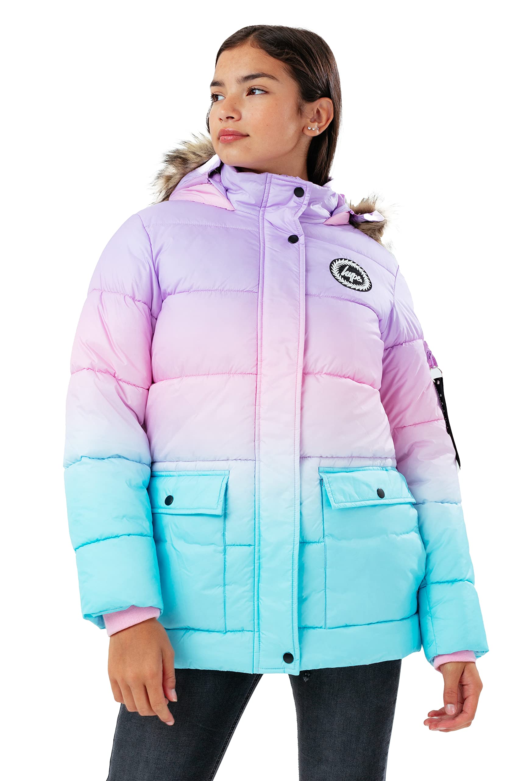 Hype Kids Explorer Fade Padded Jacket - Waterproof Winter Coat for Boys & Girls - Outdoor Adventure, School & Playtime