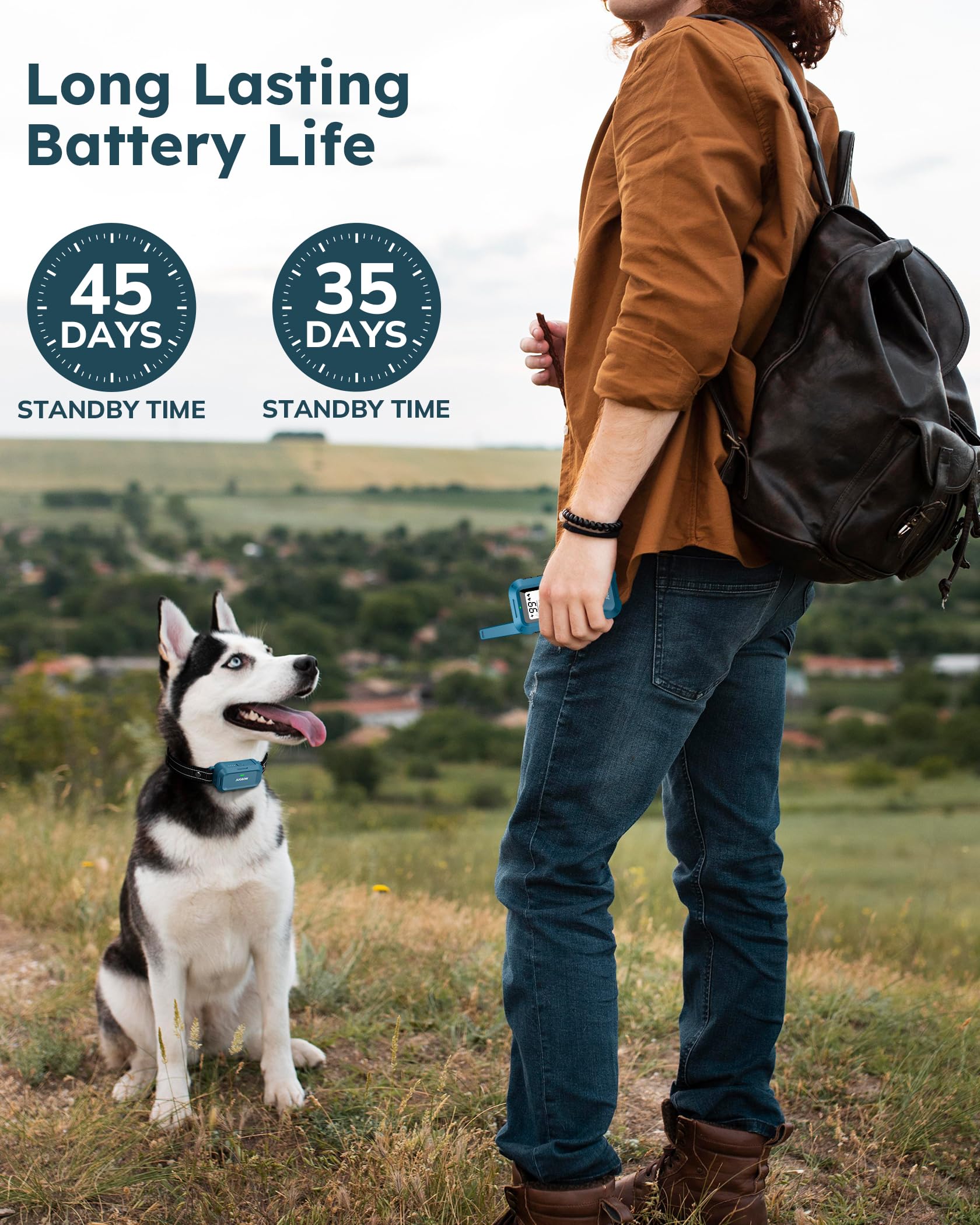 Jugbow Dog Training Collar - 4200FT Remote Training Collar for Small Medium Large Dogs (5-120 lbs), Rechargeable Waterproof IPX8 E-Collar with Beep, Vibration & Safe Static Shock - Perfect for Outdoor, Hunting & Obedience Training