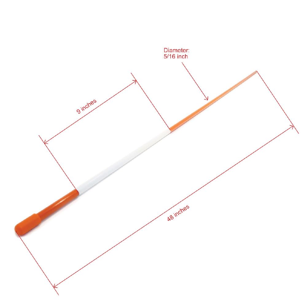 500 Pack 5/16 Inch Fiberglass Pathway Markers - Flexible & Durable Tapered Stakes for Landscaping, Gardening, and Construction Site Marking