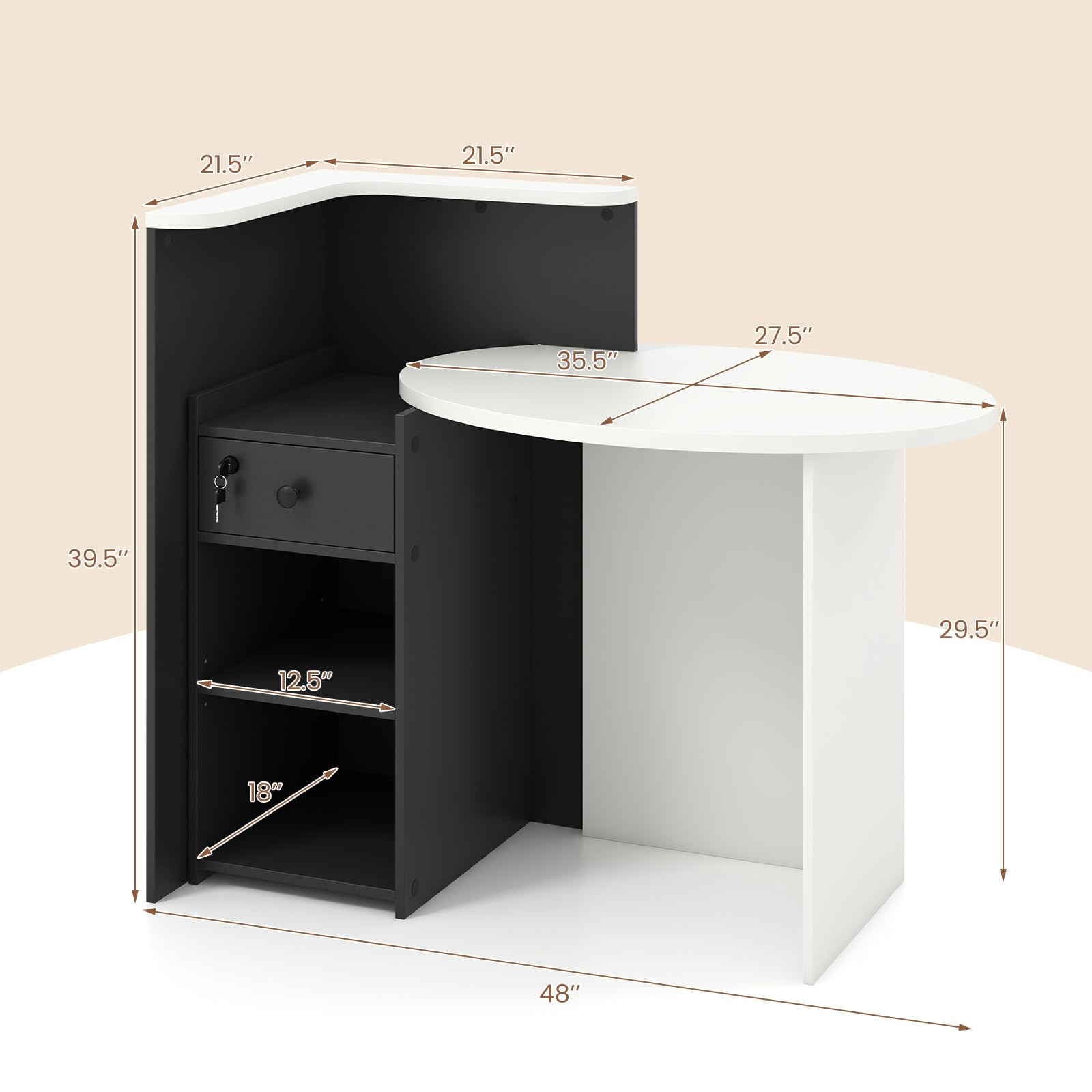L-Shaped Reception Desk 48