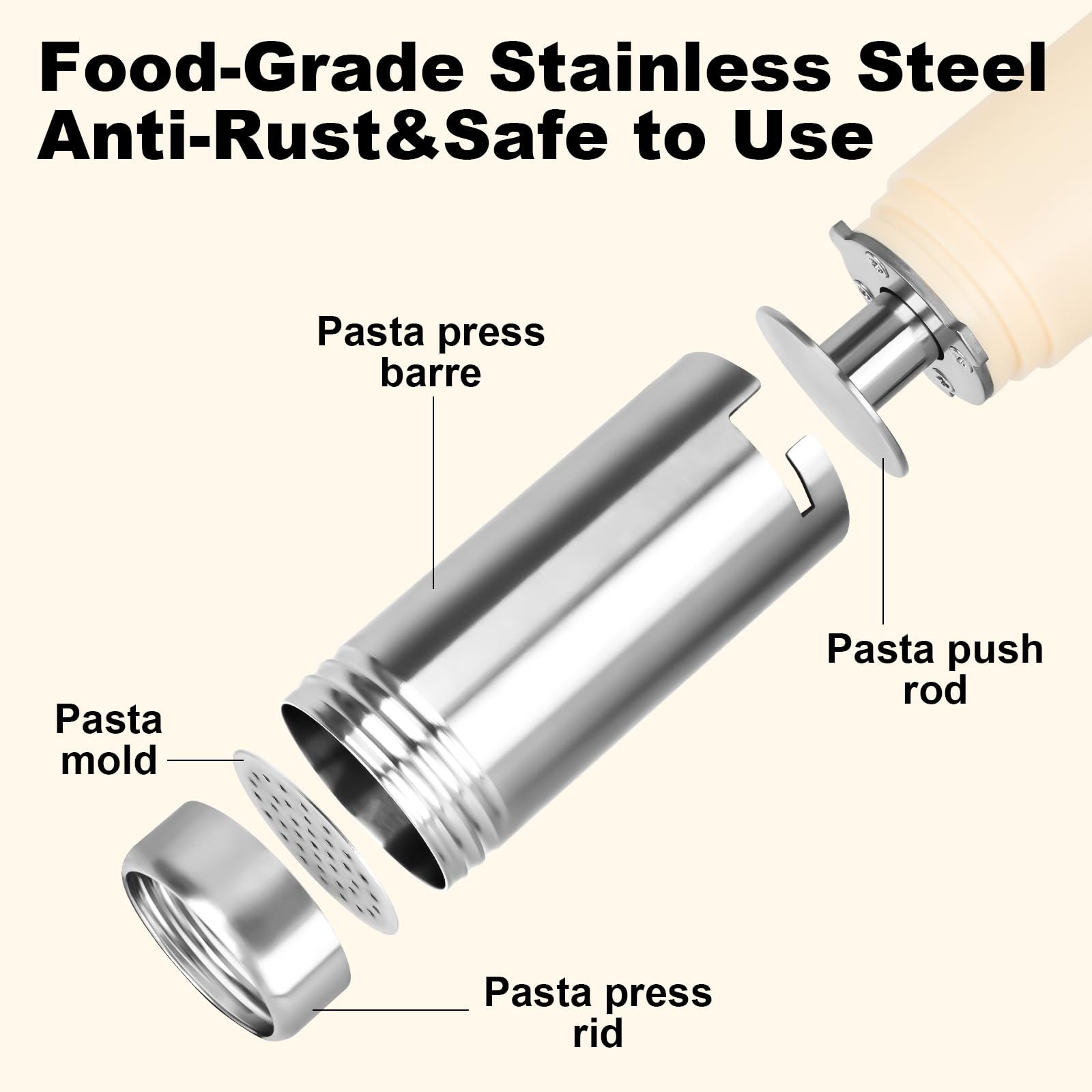 Electric Pasta Maker Machine - Automatic Noodle Maker & Spaghetti Roller for Homemade Pasta | KitchenAid Attachment Compatible | Cordless All-in-One Pasta Machine for Italian Cuisine & Family Cooking