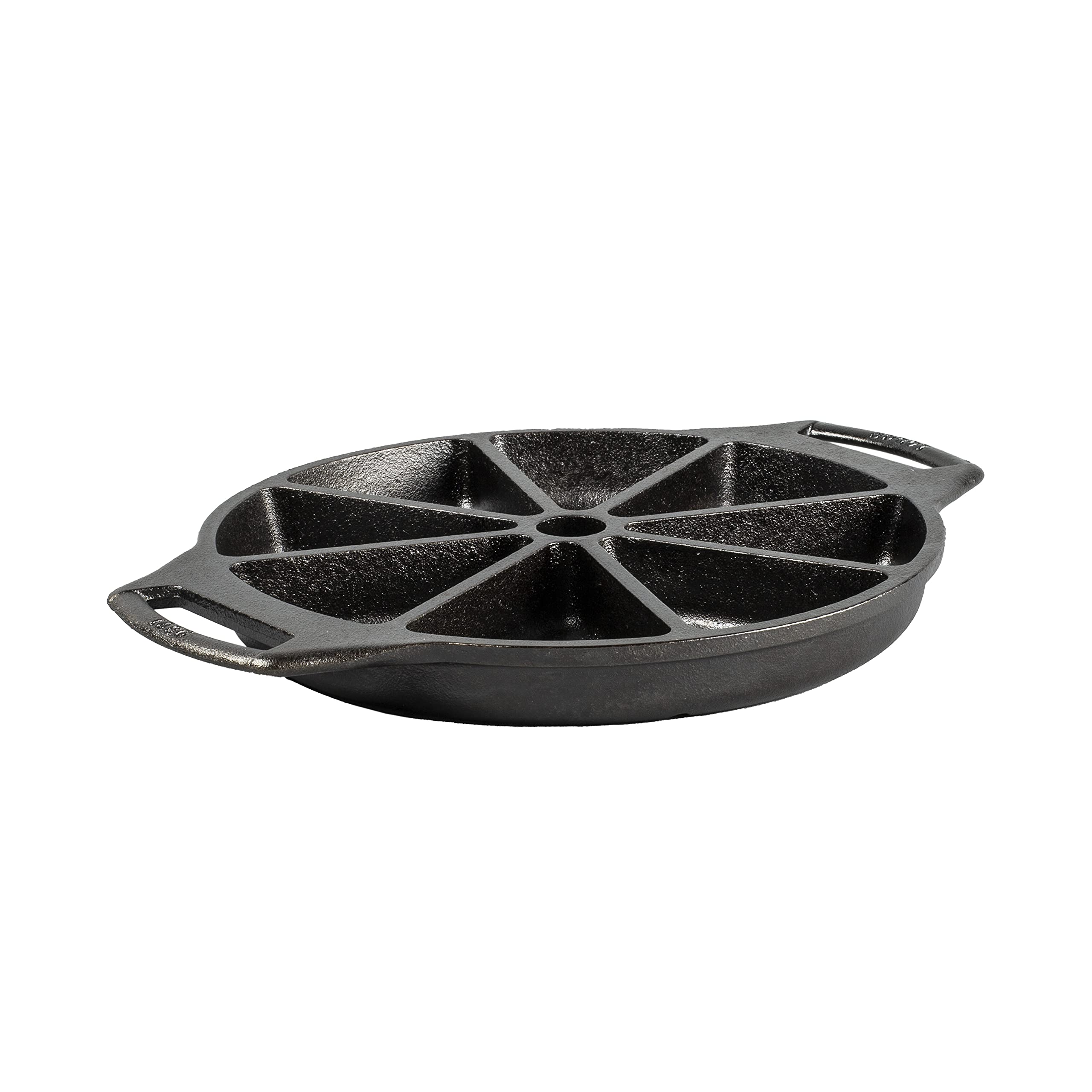 Lodge Cast Iron Wedge Pan - Pre-Seasoned 8.5 Inch Skillet for Baking, Roasting & Serving - Perfect for Cornbread, Pizza & Desserts | Rust-Resistant & Durable for Stovetop & Oven Use
