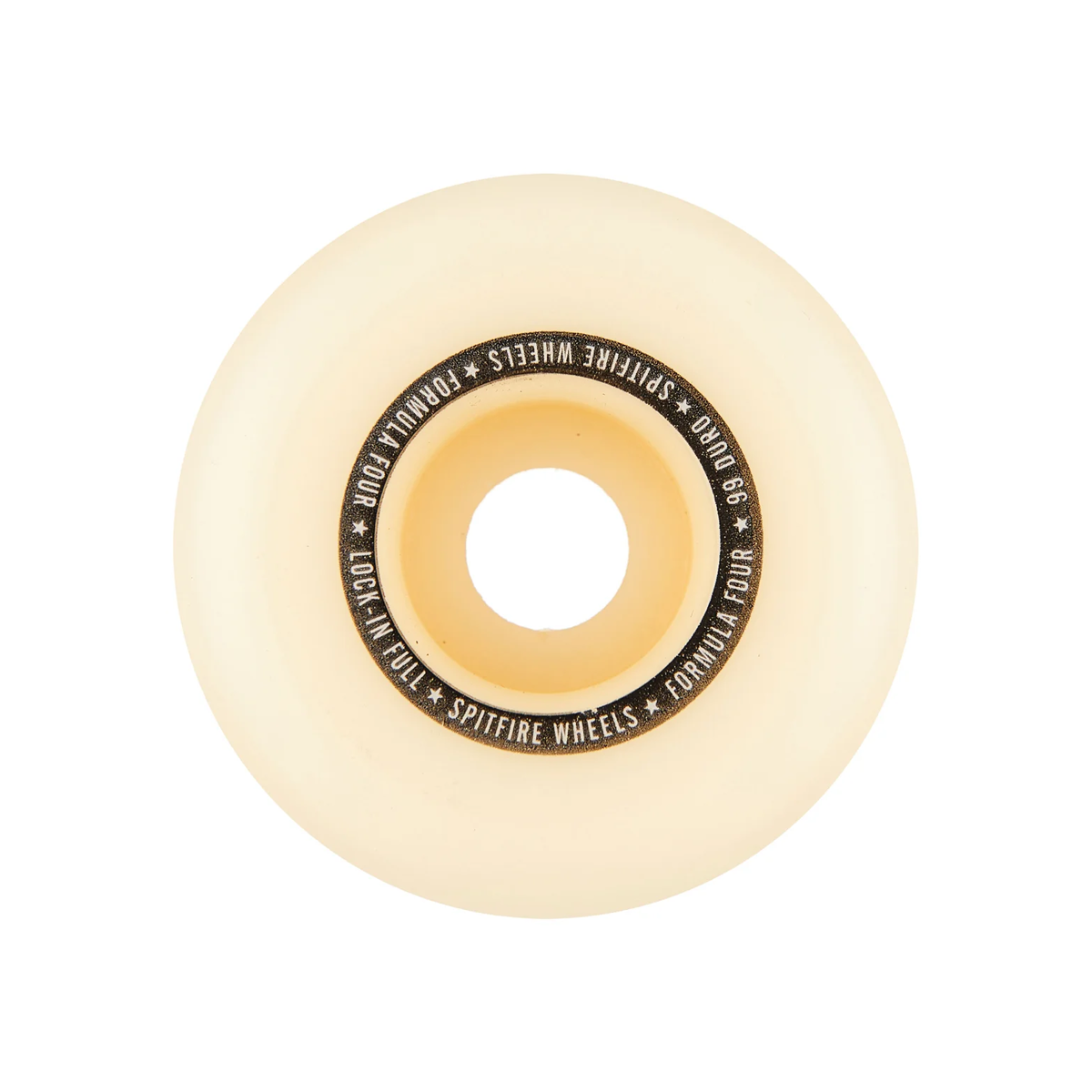 Spitfire Formula Four Lock-In Skateboard Wheels 57mm 99a Natural - Perfect for Street Skating and Park Riding