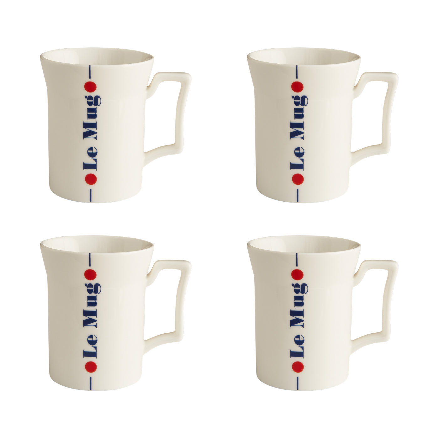 Premium Ceramic Dinnerware Mugs Set - 4-Piece Coffee & Tea Cups for Home, Office, or Restaurant Use - Durable & Stylish Dishwasher Safe Mugs for Daily Drinking & Entertaining