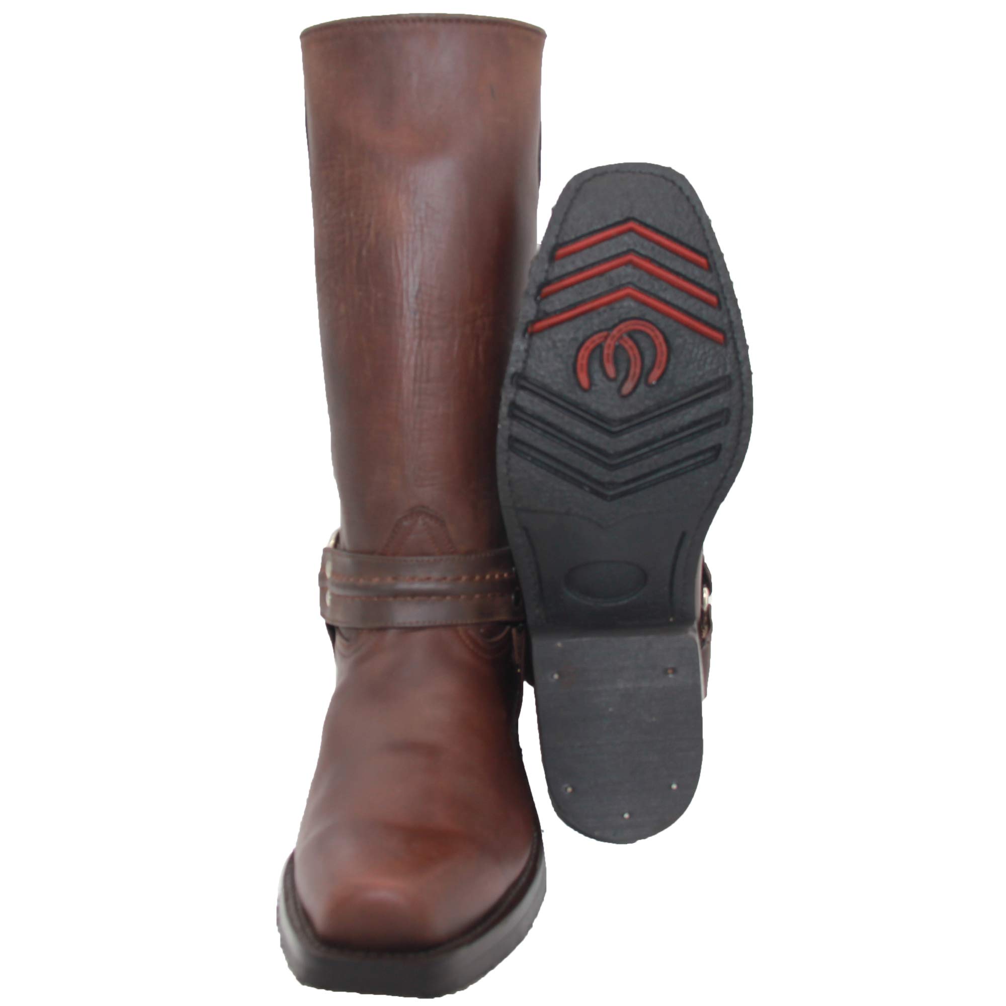 Men's Genuine Leather Harness Western Biker Boots - Stylish & Durable Riding Boots for Motorcycle Enthusiasts | Perfect for Biker Rides, Cowboy Fashion & Outdoor Adventures