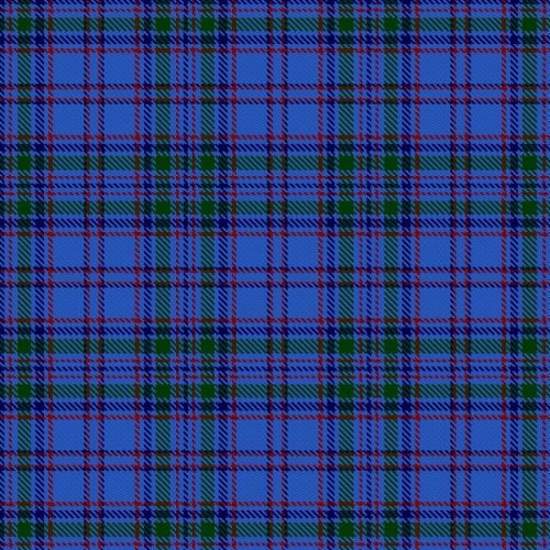 Bermuda Blue Tartan Plaid Fabric - Premium Scottish Wool Blend for Kilts, Skirts & Home Decor | Perfect for Traditional Outfits & DIY Craft Projects
